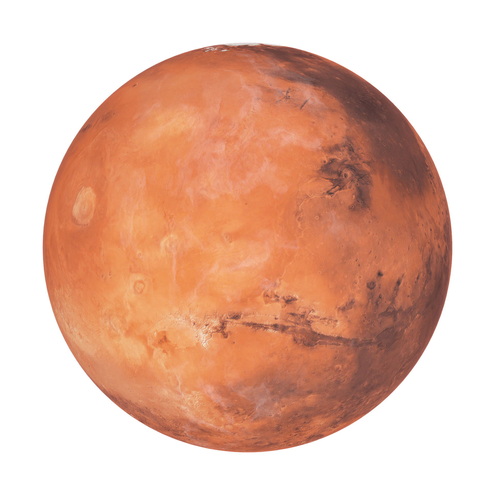 Planeta Marte visto desde el espacio